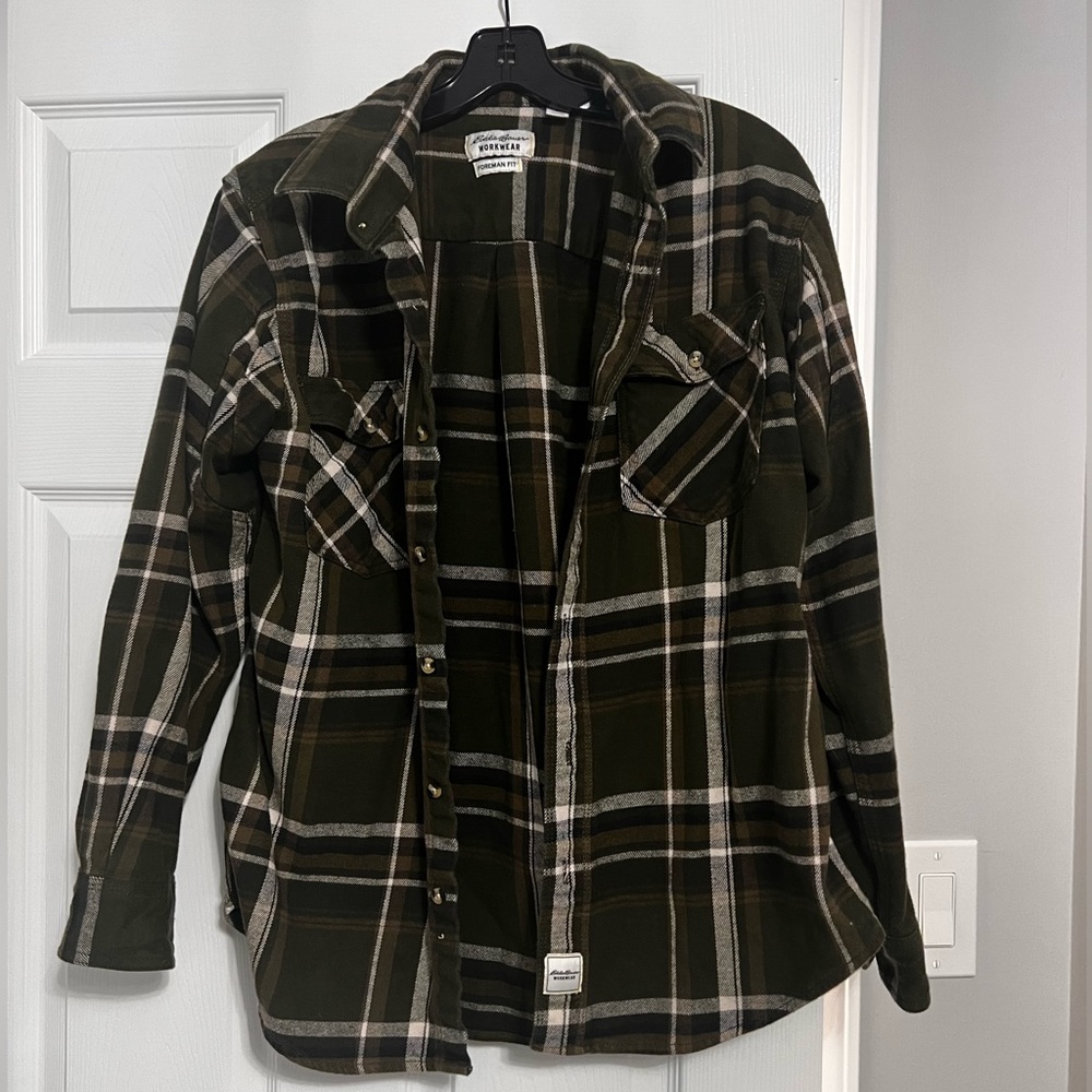 Eddie Bauer Workwear Flannel Button Down Shirt